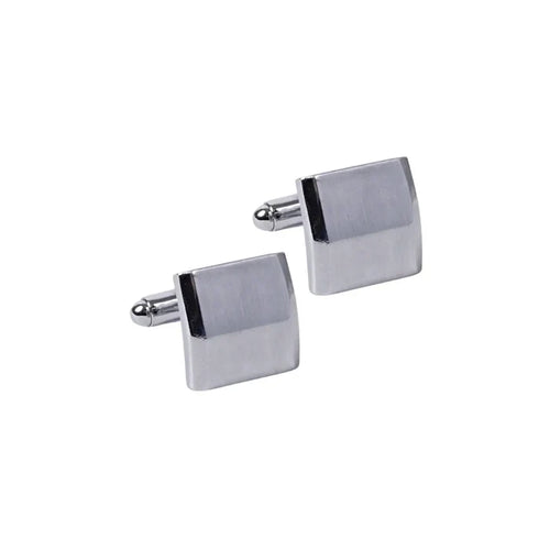 Silver Border Square Cufflinks