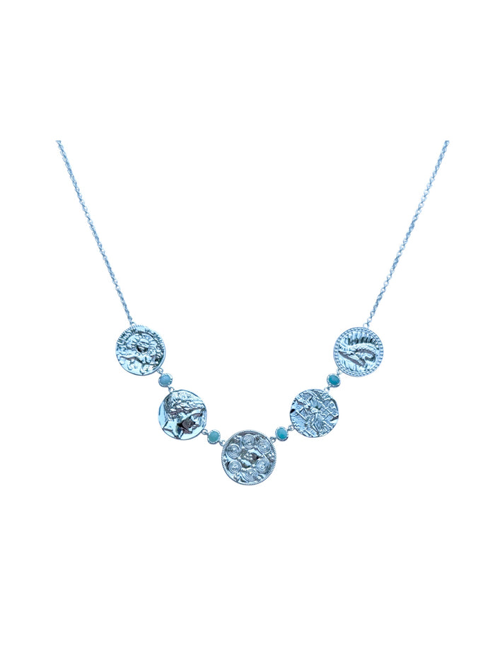 Silver India Coin Necklace