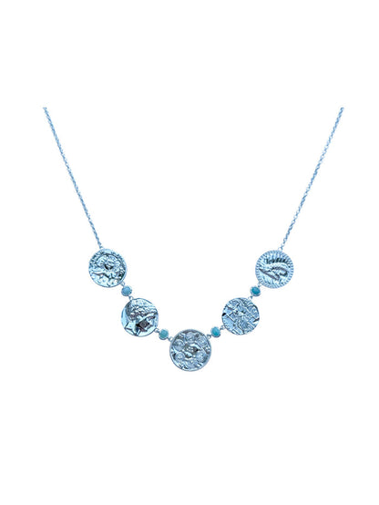 Silver India Coin Necklace