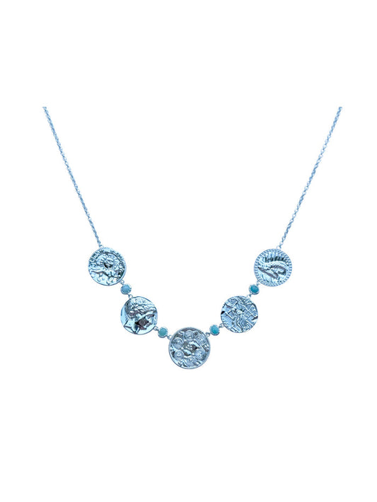 Silver India Coin Necklace