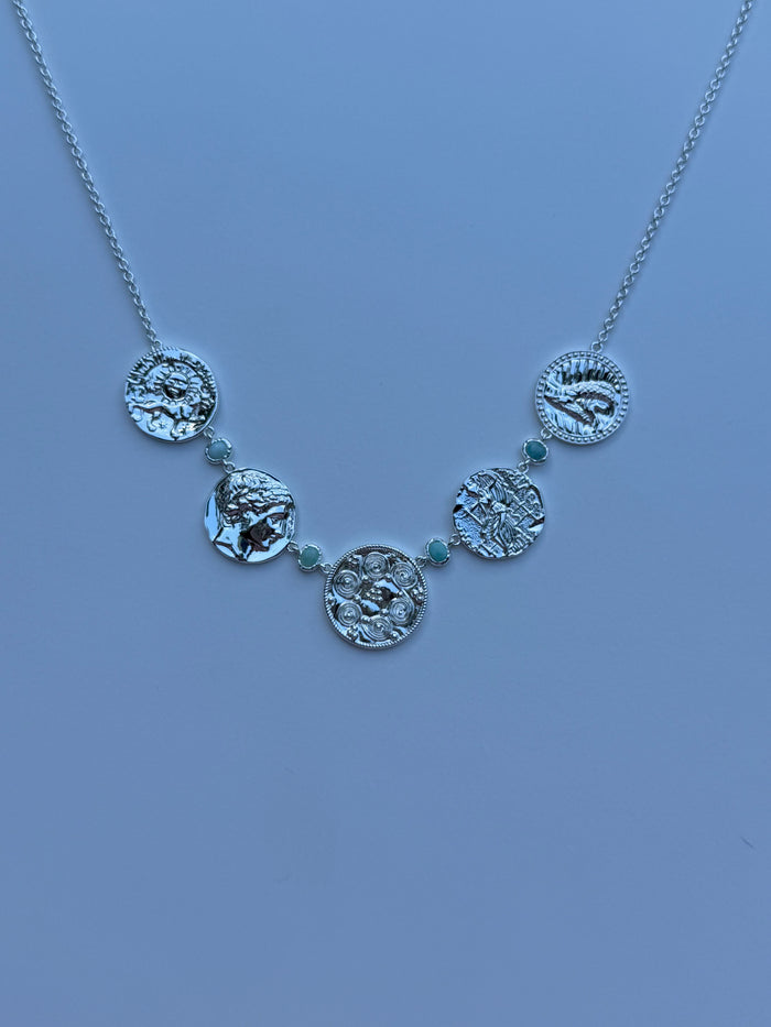 Silver India Coin Necklace