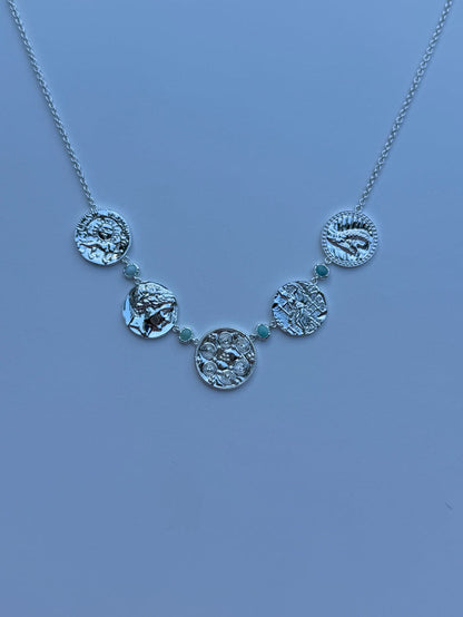Silver India Coin Necklace