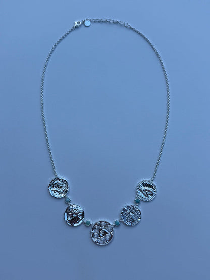 Silver India Coin Necklace