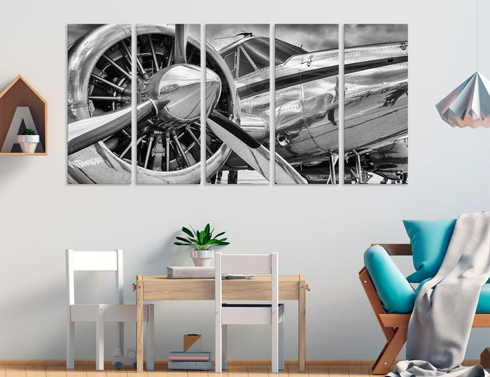 Silver Plane Poster