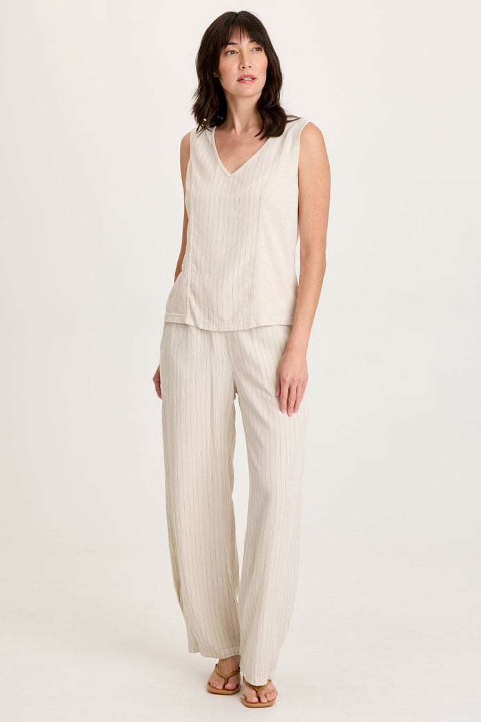 XCVI Siska Pinstripe V-Neck Tank