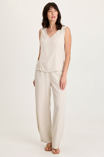 XCVI Siska Pinstripe V-Neck Tank