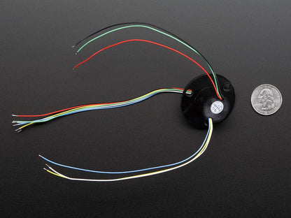 Slip Ring with Flange - 22mm diameter, 6 wires, max 240V @ 2A by The Pi Hut - The Pi Hut