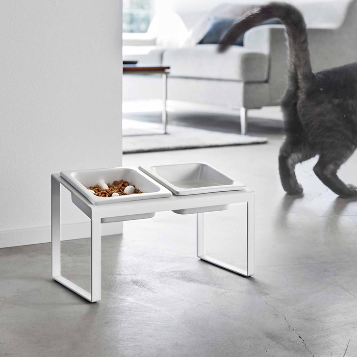 Slow Feeder Pet Bowl - Steel + Ceramic