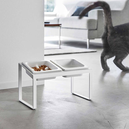 Slow Feeder Pet Bowl - Steel + Ceramic