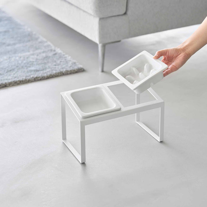 Slow Feeder Pet Bowl - Steel + Ceramic