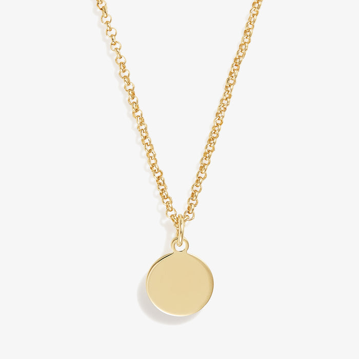 Small Circle Charm Necklace, 19''
