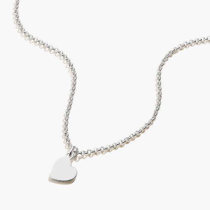 Small Heart Charm Necklace, 19''