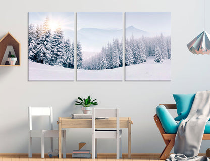 Snowy Forest Canvas Print #7194