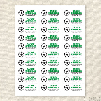 Soccer Address Labels