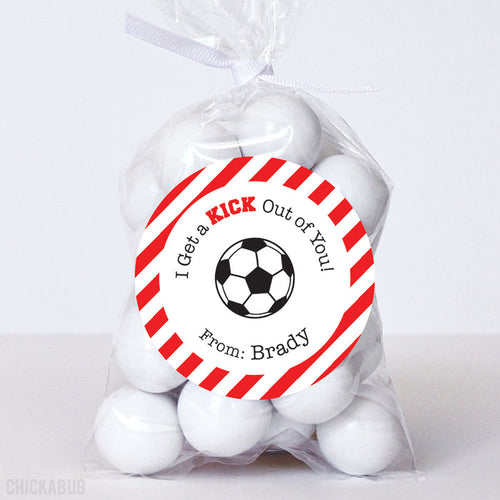 Soccer Valentine's Day Stickers