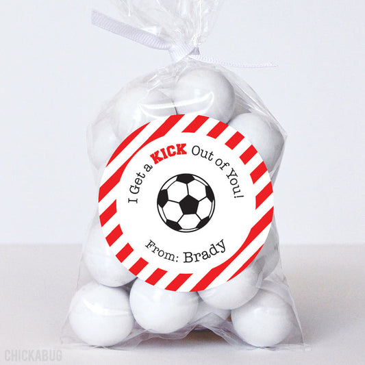 Soccer Valentine's Day Stickers
