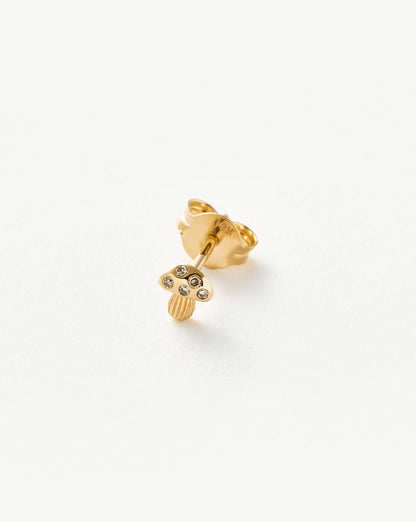 Fine Diamond Mushroom Single Stud Earring Earrings Missoma
