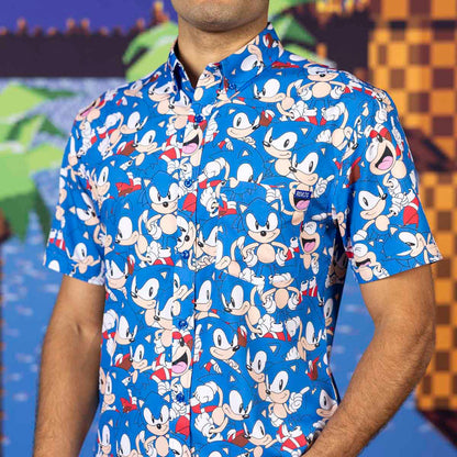 RSVLTS Sonic Short Sleeve Shirt Sonic the Hedgehog "Catch Me If You Can" – KUNUFLEX Short Sleeve Shirt Sonic the Hedgehog "Catch Me If You Can" – KUNUFLEX Short Sleeve Shirt