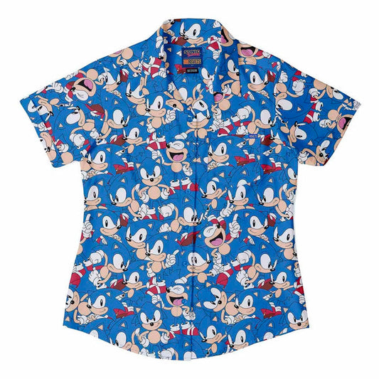 RSVLTS XS Sonic Women's Short Sleeve Shirt Sonic the Hedgehog "Catch Me If You Can" – Women KUNUFLEX Short Sleeve Shirt Sonic the Hedgehog "Catch Me If You Can" – Women KUNUFLEX Short Sleeve Shirt
