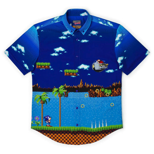 RSVLTS XS Sonic Short Sleeve Shirt Sonic "Green Hill Showdown" – KUNUFLEX Short Sleeve Shirt Sonic "Green Hill Showdown" – KUNUFLEX Short Sleeve Shirt