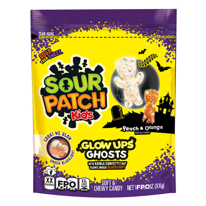 Sour Patch Kids Glow Ups Ghosts Gummy Candy - 12 Count