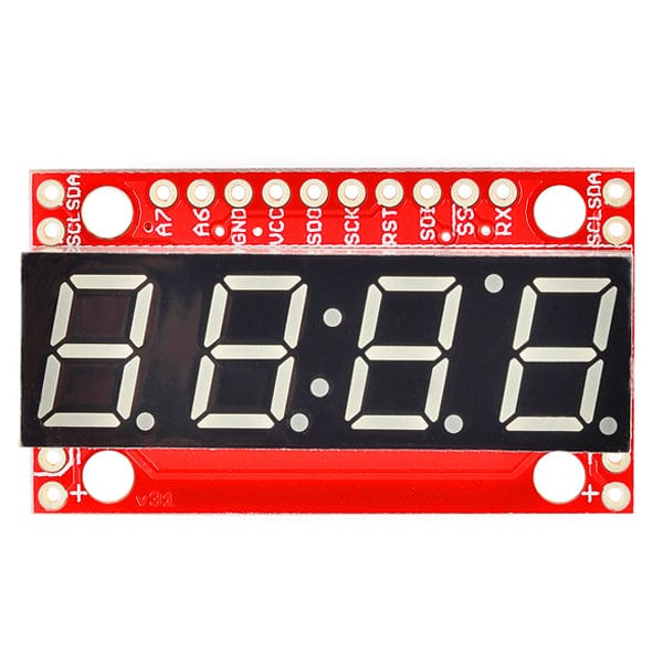 SparkFun 7-Segment Serial Display - Red by Sparkfun - The Pi Hut
