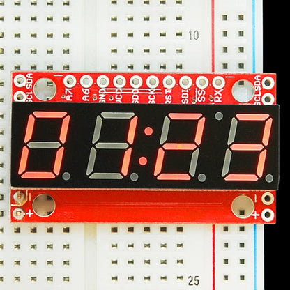 SparkFun 7-Segment Serial Display - Red by Sparkfun - The Pi Hut