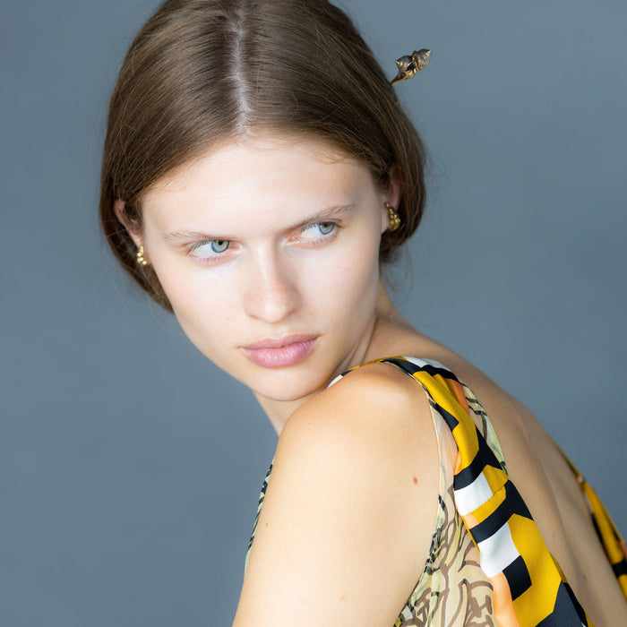 Spire Hair Stick - Yellow Bronze