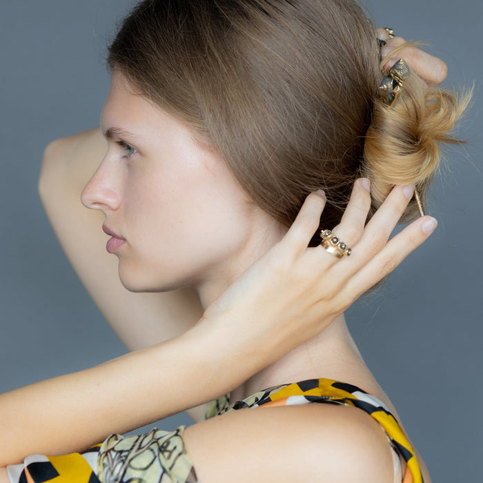 Spire Hair Stick - Yellow Bronze