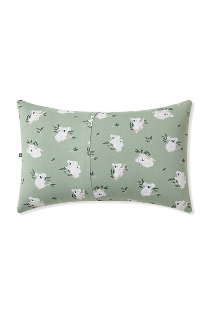 The back of the Standard Pillowcase in Koala showing the envelope backing