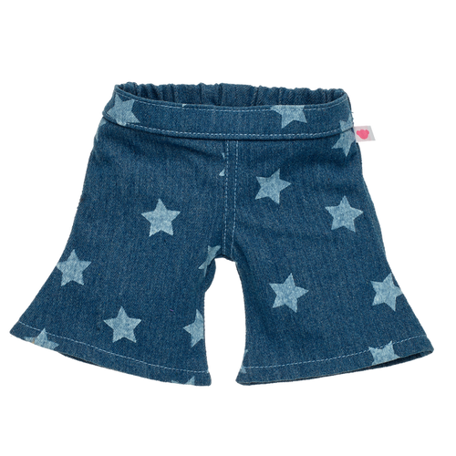 Star Print Flared Jeans