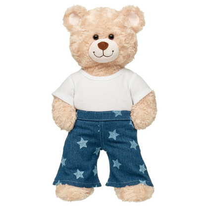 Star Print Flared Jeans