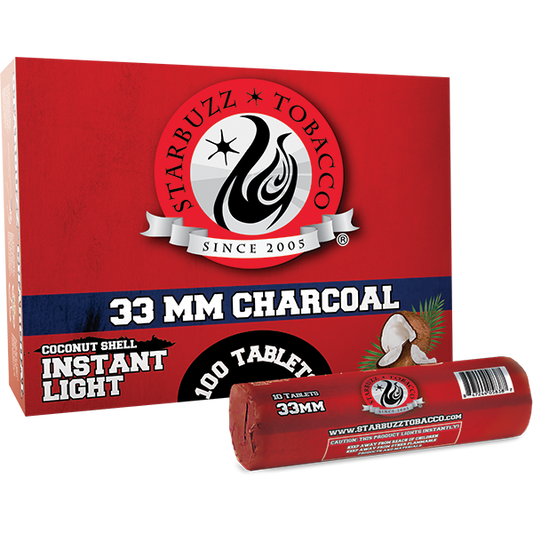 Starbuzz Quick Instant Light 33mm Coconut Shell Hookah Shisha Charcoal
