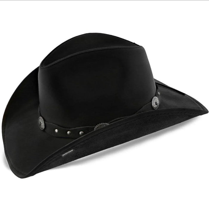 Stetson Roxbury Black Leather Hat Shapeable!