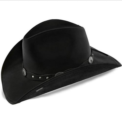 Stetson Roxbury Black Leather Hat Shapeable!