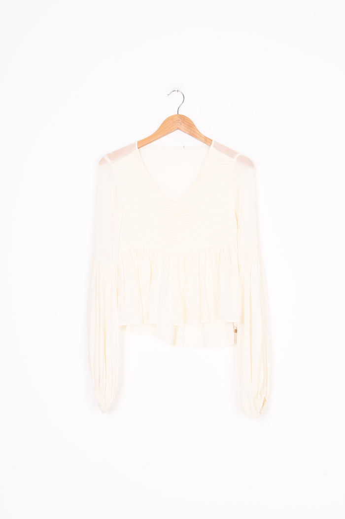 Stolen Girlfriends Club Womens Cream Top Size S