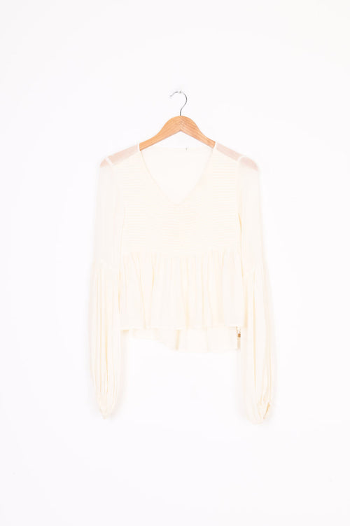 Stolen Girlfriends Club Womens Cream Top Size S