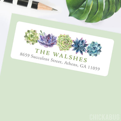 Succulents Address Labels