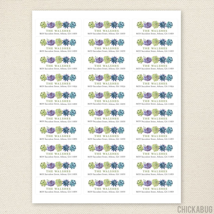 Succulents Address Labels