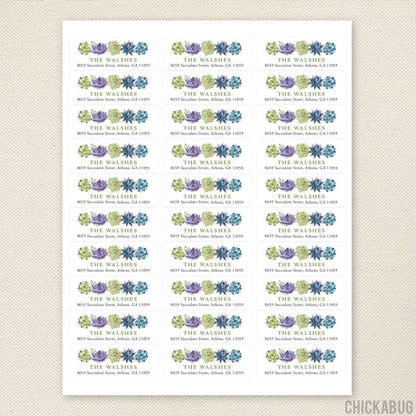Succulents Address Labels