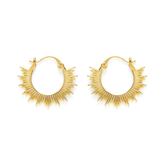 Sunburst Hoop Earrings