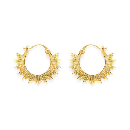 Sunburst Hoop Earrings