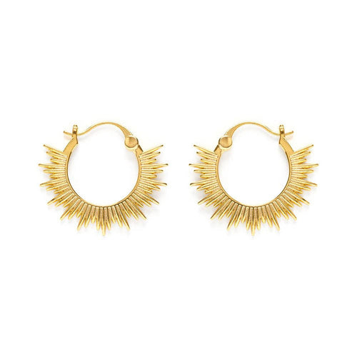 Sunburst Hoop Earrings