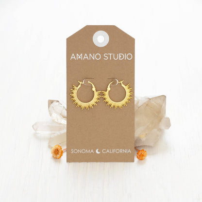 Sunburst Hoop Earrings