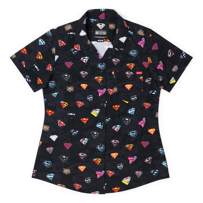 RSVLTS XS Superman Women's Short Sleeve Shirt DC Superman™ "Symbols of Hope" – Women's KUNUFLEX Short Sleeve Shirt DC Superman™ "Symbols of Hope" – Women's KUNUFLEX Short Sleeve Shirt