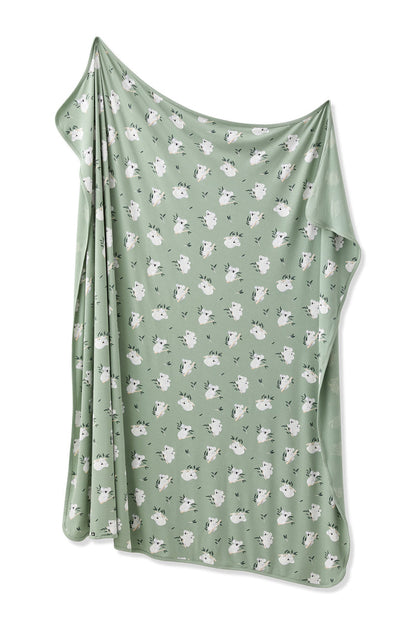 Swaddle Blanket in Koala shown unswaddled