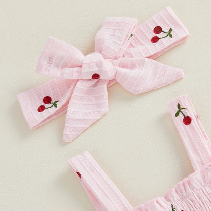 SWEET CHERRY Smocked Summer Outfit
