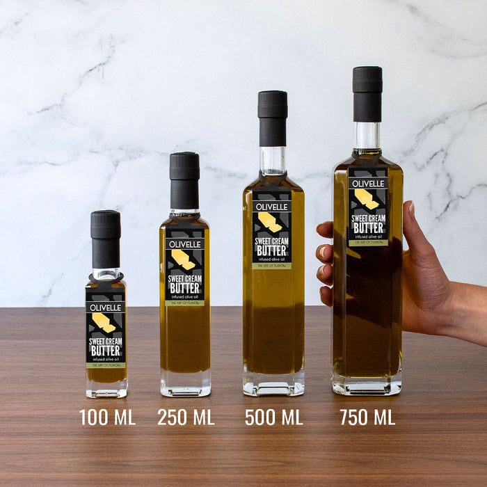 Sweet Cream Butter Infused Olive Oil Bottle Size