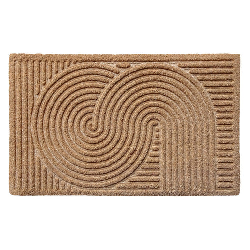 Swirl Vinyl Back Coir Doormat 75x45cm