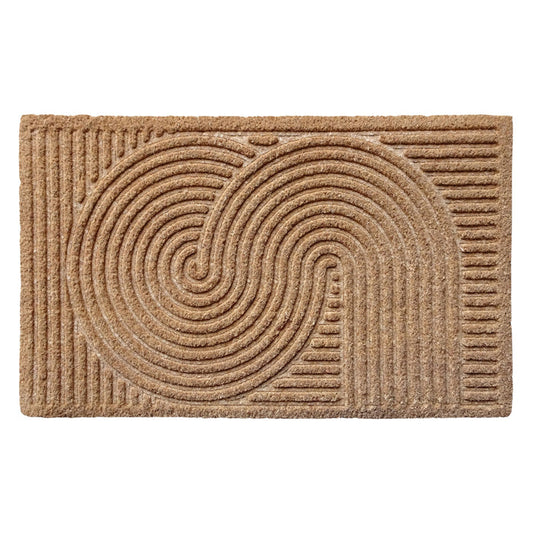 Swirl Vinyl Back Coir Doormat 75x45cm